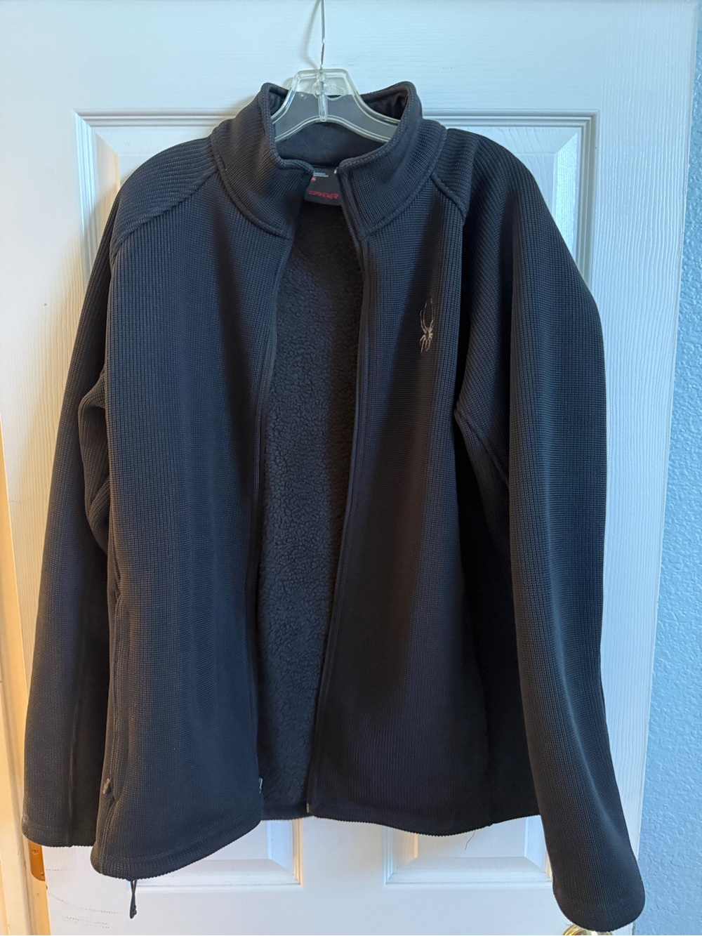 Spyder Thermal Core Full Zip Fleece Jacket Black Men’s XL Sherpa Lined